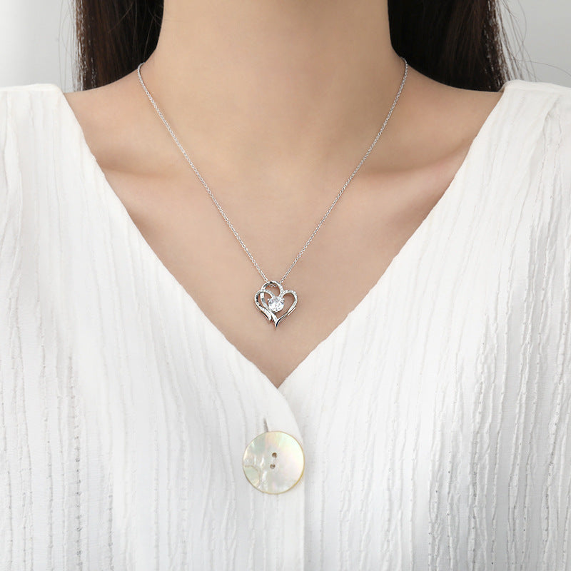 Aurelia-Juwelé - Heart-shaped Gem Necklace