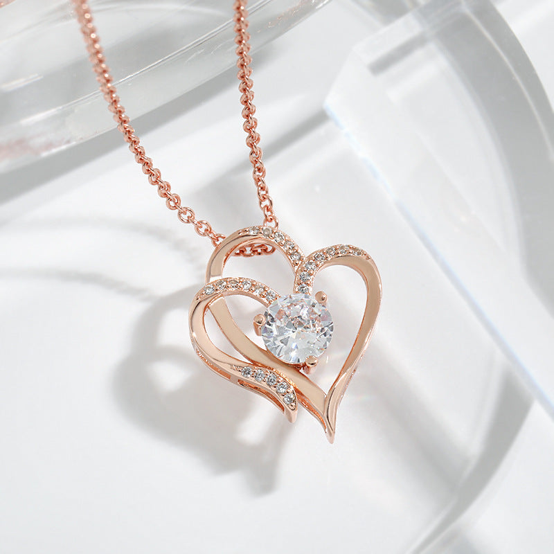 Aurelia-Juwelé - Heart-shaped Gem Necklace